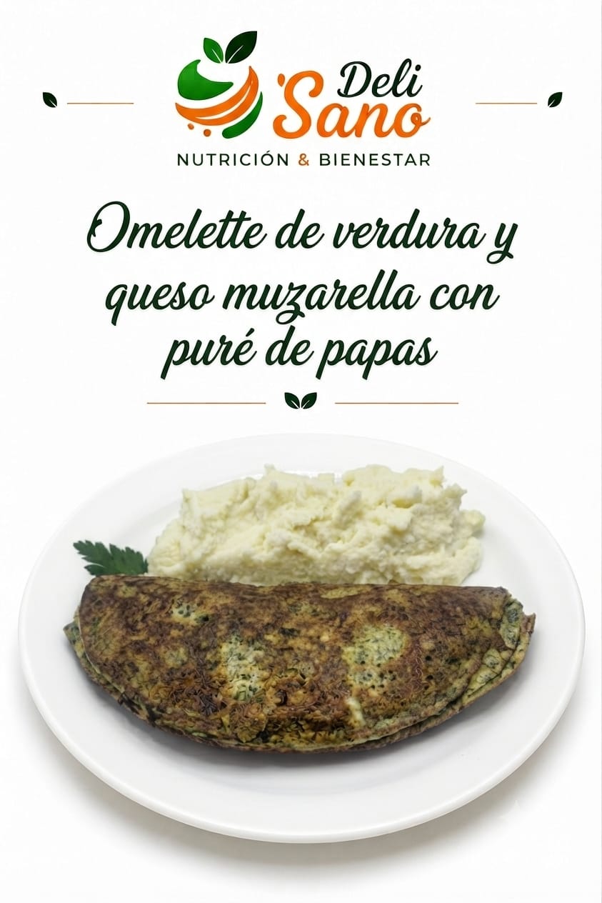 Omelette Verdura Muzza c/Puré de papa