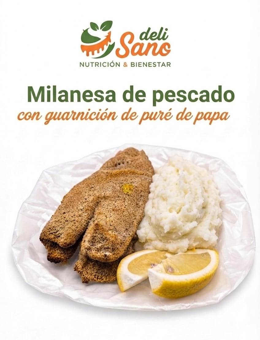 Pescado Milanesa C/Puré de Papa