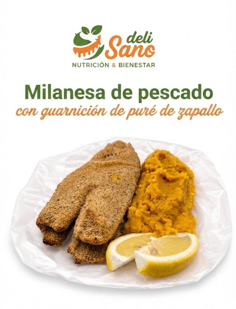 Pescado Milanesa C/Puré de Zapallo