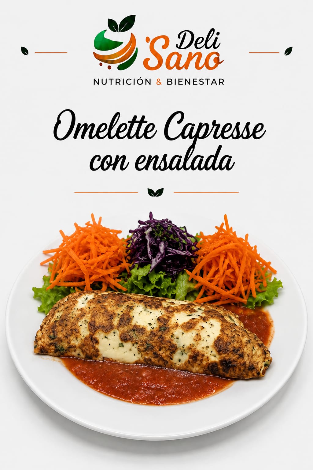 Omelette Capresse c/ Lechuga Zanahoria 