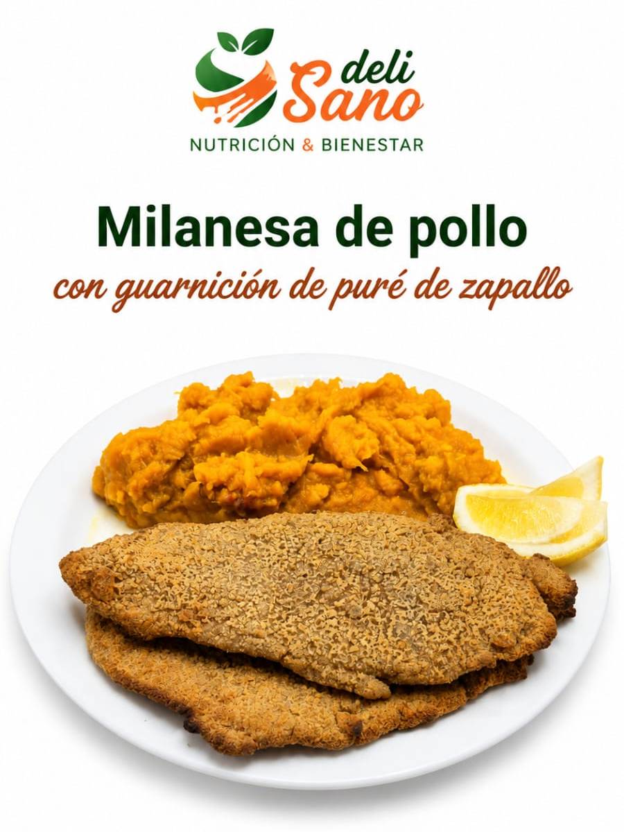 Milanesa de Pollo C/Puré de Zapallo