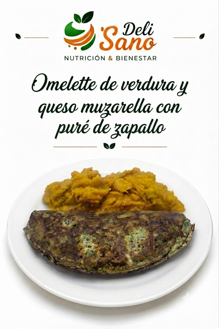 Omelette Verdura Muzza c/Puré de Zapallo